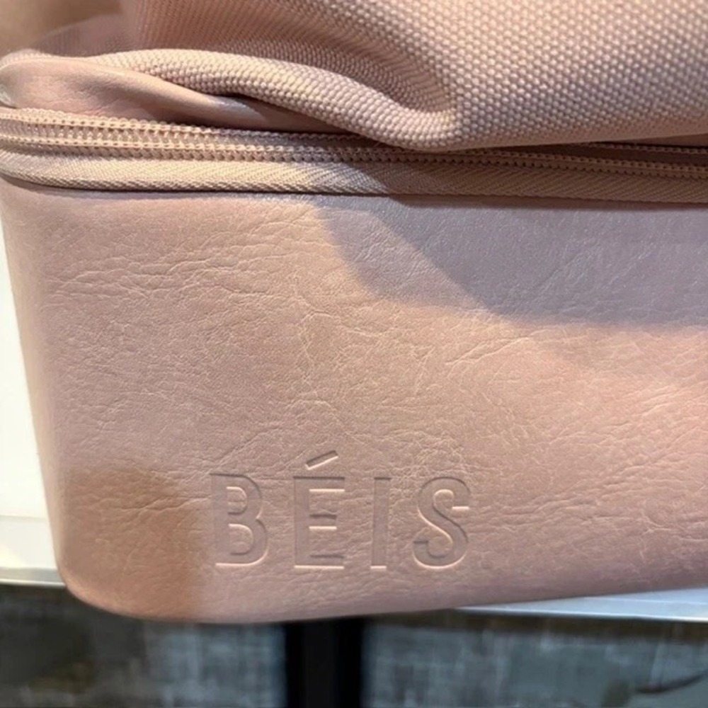BEIS The Mini Weekender Atlas Pink + extras-makeup, toiletry, laptop 4 piece - Picture 14 of 16
